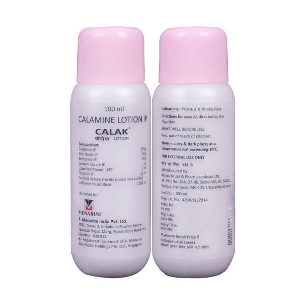 Calak® Calamine Gentle Antiseptic Lotion 8% / 15%